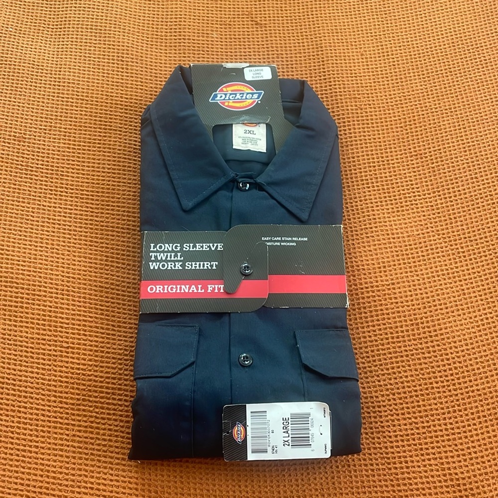 Dickies long sleeve, twill work shirt.